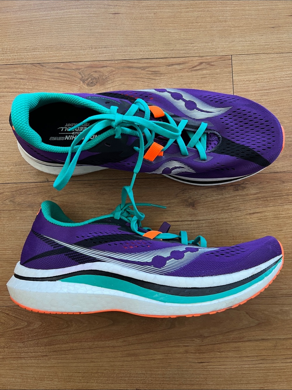 Saucony Women’s Purple & Teal Athletic Running Shoes with Orange Accents